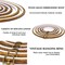 5PCS Round Embroidery Hoops - Circle Display Cross Stitch Hoop Frame (Brown, 8 inch)